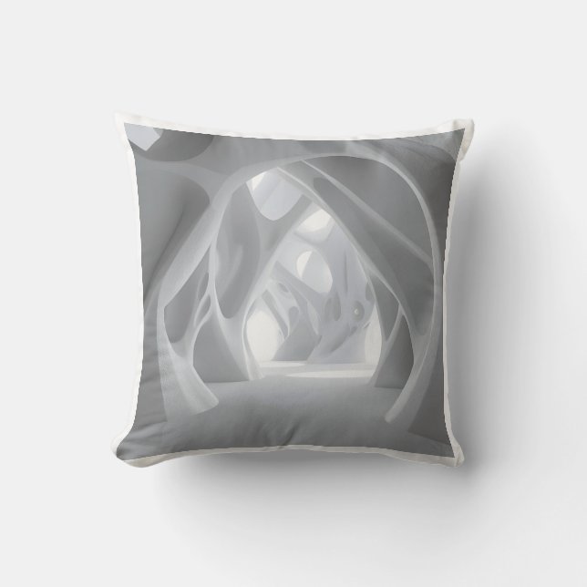 Sculptural Foam Insulation Raw Brutalist Texture Kissen (Vorderseite)
