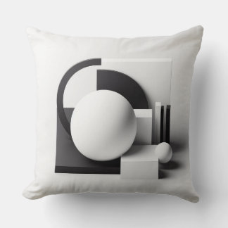Sculptural Harmony in Monochrome Kissen