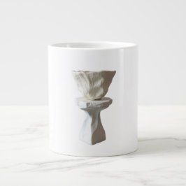 Sculptural Plaster Pedestal Raw Hand-Formed Brutal Jumbo-Tasse