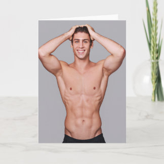 Sculptured Smile Hot Guy Greetings Card Karte