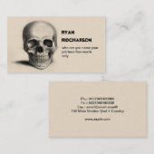 Sculskelett-Visitenkarte Visitenkarte (Vorne/Hinten)