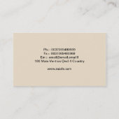 Sculskelett-Visitenkarte Visitenkarte (Rückseite)