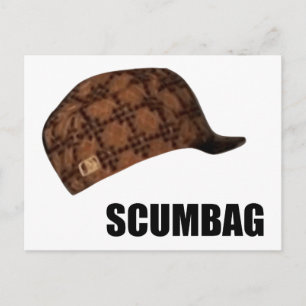 Scumbag Steve Hat Meme Postkarte