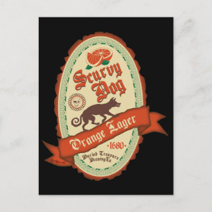 Scurvy Dog Orange Lager Postkarte