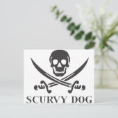 Scurvy Dog Postkarte (Stehend Vorderseite)