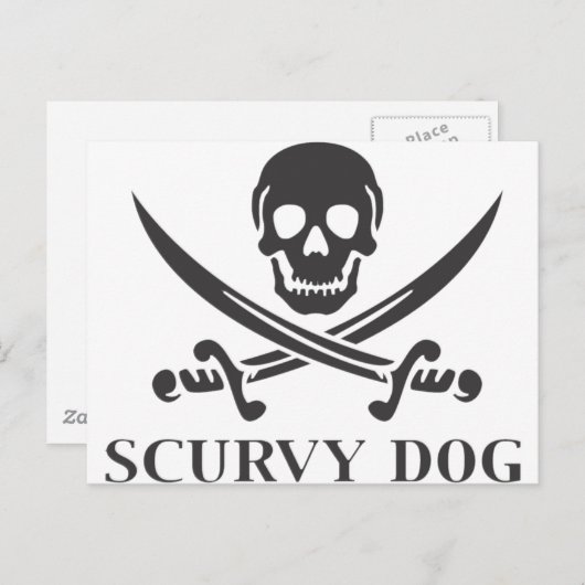 Scurvy Dog Postkarte (Vorne/Hinten)