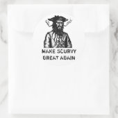 Scurvy wieder groß machen, Pirate Satire Aufkleber (Tasche)