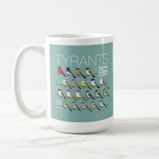 SCVAS-Tasse: Tyrannen des Santa Clara Landkreises, Kaffeetasse (Links)