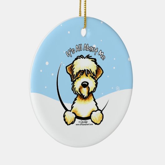 SCWT Wheaten Terrier alles rund um mich Weihnachte Keramik Ornament (Rechts)
