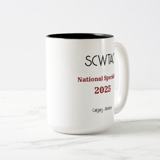 SCWTAC - Nationale Spezialität 2025 Zweifarbige Tasse (VorderseiteRechts)