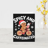 Scy And Caffeinated Gingerbread Funny Coffee Chris Karte (Gelbe Blume)