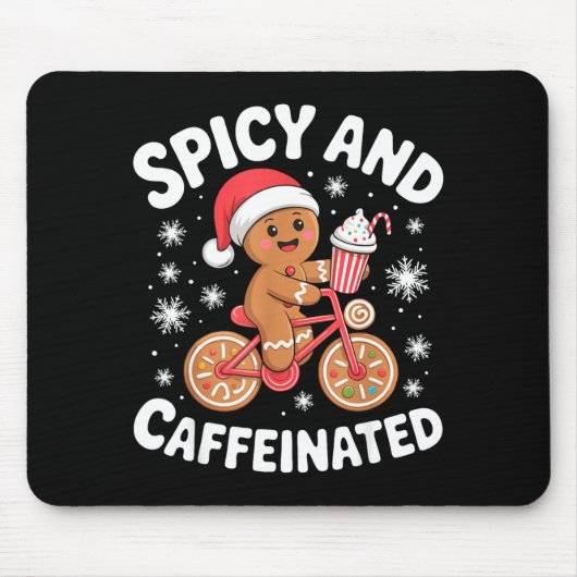 Scy And Caffeinated Gingerbread Funny Coffee Chris Mousepad (Vorne)