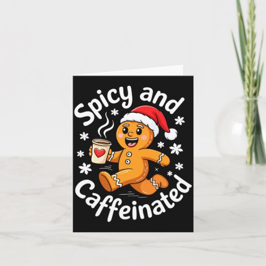 Scy And Caffeinated Shirt Men Women Gingerbread Ch Karte (Vorderseite)