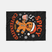 Scy Gingerbread Caffeinated Funny Coffee Lover Chr Fleecedecke (Vorderseite (Horizontal))