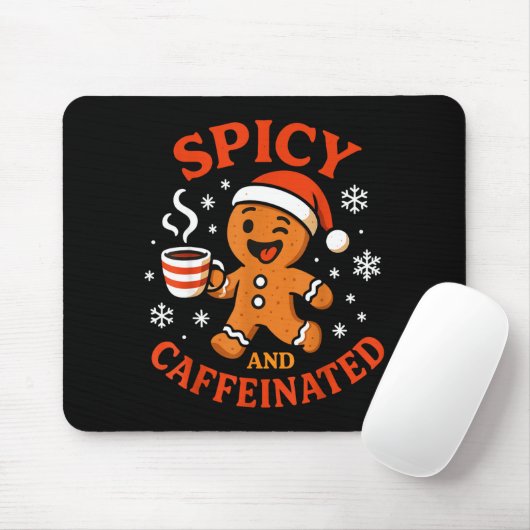 Scy Gingerbread Caffeinated Funny Coffee Lover Chr Mousepad (Mit Mouse)