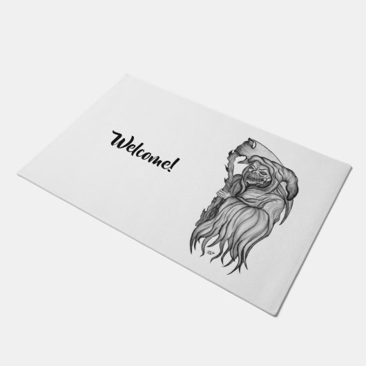 Scythe man - Der Tod, der grimmige Sensenmann Fußmatte (Schrägansicht)