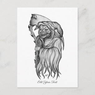 Scythe man - Der Tod, der grimmige Sensenmann Postkarte
