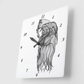 Scythe man - Der Tod, der grimmige Sensenmann Quadratische Wanduhr (Winkel)