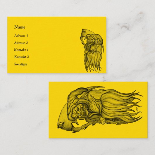 Scythe man - Der Tod, der grimmige Sensenmann Visitenkarte (Vorne/Hinten)