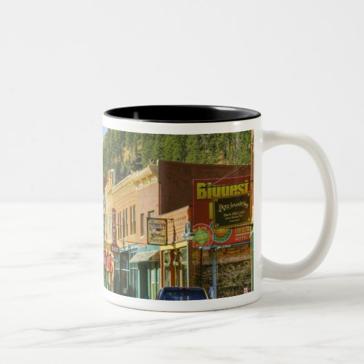 SD, Deadwood, Historic Gold Mining town Zweifarbige Tasse (Rechts)