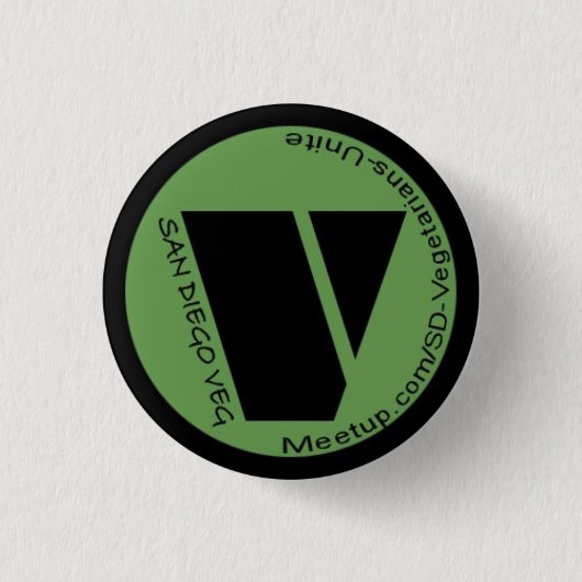 Sd-Vegetarier vereinigen! Knopf Button (Vorderseite)