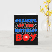 Sder Web Birthday Party Grandpa Of The Birthday Bo Karte (Gelbe Blume)