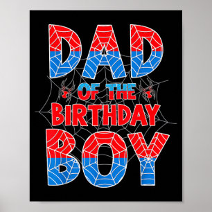 Sder Web Papa des Geburtstagsjungen Familie passen Poster