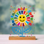 SDG Führungskraft Desk Sign - ESG Office Motivator Acrylschild (Neutral)