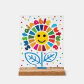 SDG Führungskraft Desk Sign - ESG Office Motivator Acrylschild (Vorderseite)