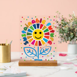 SDG Führungskraft Desk Sign - ESG Office Motivator Acrylschild
