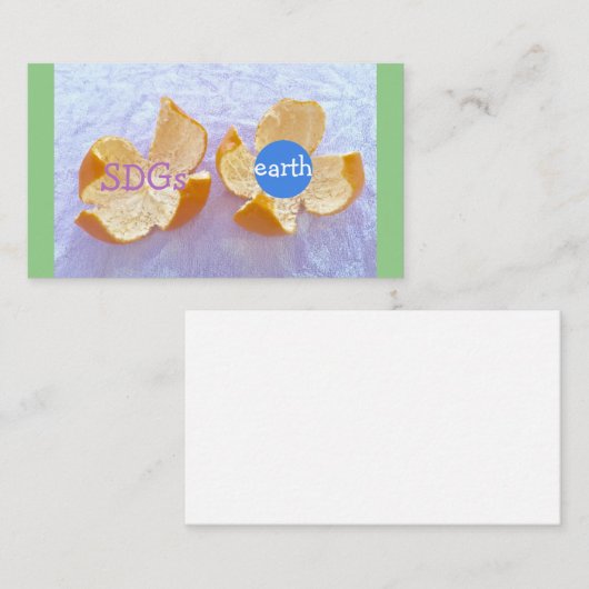 SDGs 地球環境 自然体 Visitenkarte (Vorne/Hinten)