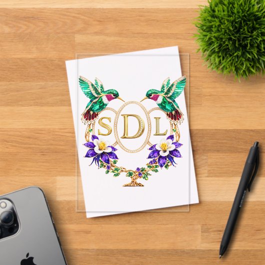 SDL Hummingbird Any Letters Custom Wedding Acryleinladungen (Insitu (Einladungskarte))
