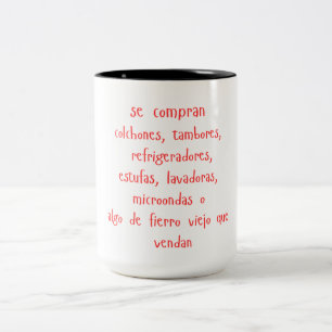 "se compran..." Becher Zweifarbige Tasse