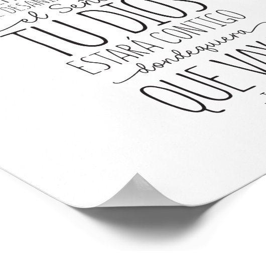 Sé fürerte y valiente, Josué 1:9 Poster (Ecke)