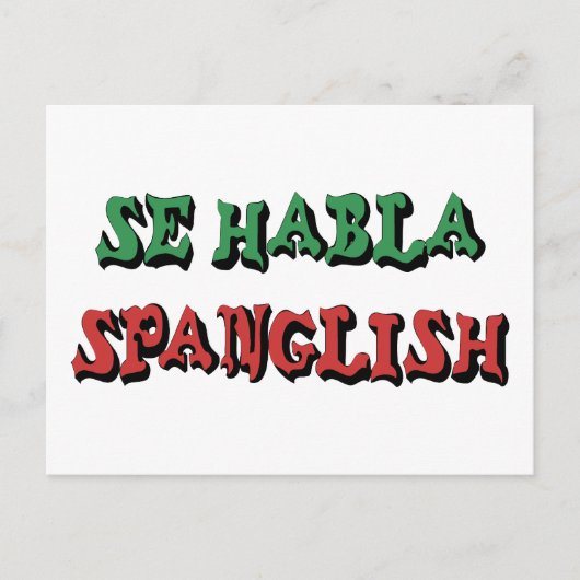 Se Habla Spanglish Postkarte (Vorderseite)