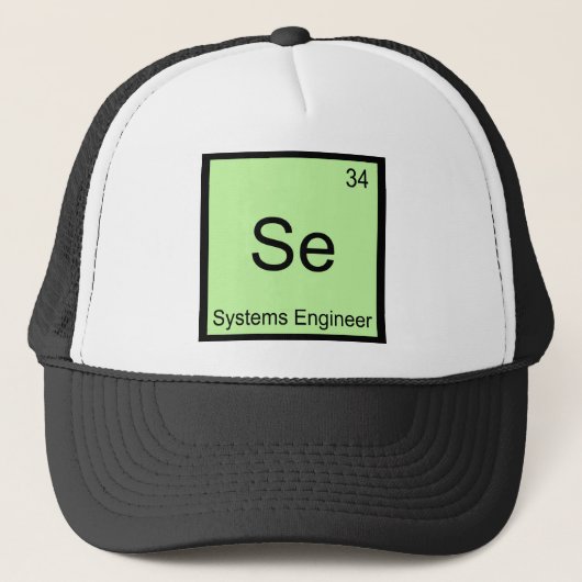 Se - Lustiger Chemie-Element-Systems-Engineer-Pull Truckerkappe (Vorderseite)