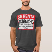 Se Renta Borracho Mens Graphic Funny Spanisch T-Shirt (Vorderseite)