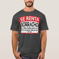 Se Renta Borracho Mens Graphic Funny Spanisch