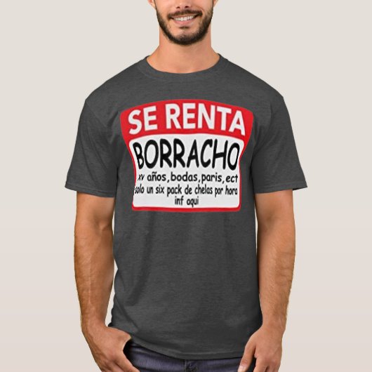Se Renta Borracho Mens Graphic Funny Spanisch T-Shirt (Vorderseite)