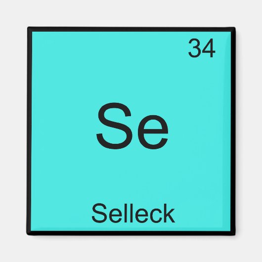 Se - Selleck Chemistry Element Symbol Funny Magnum Magnet (Vorne)
