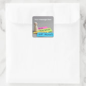 Se tu mejor versión quadratischer aufkleber (Tasche)