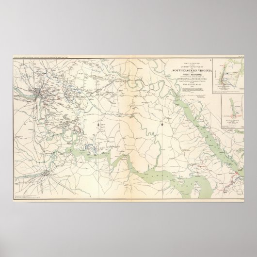 SE Virginia, Ft Monroe, Annäherung an Richmond Poster (Vorne)