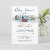 Sea Adventures Nautical Baby Shower by Mail Einladung (Stehend Vorderseite)
