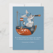 Sea Adventures Nautical Baby Shower by Mail Einladung (Rückseite)