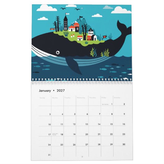 Sea and beach kalender (Jan 2027)