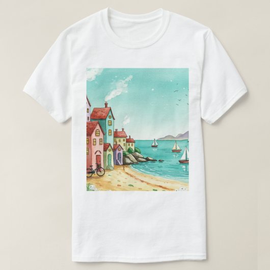 Sea and beach T-Shirt (Design vorne)