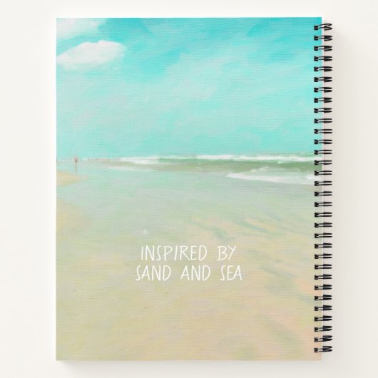 Sea and Sand Ocean Scene Notizblock (Rückseite)