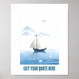 Sea and ship Customizable poster