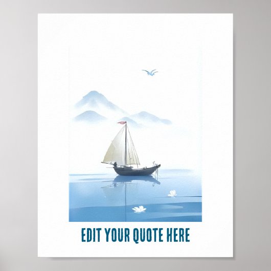 Sea and ship Customizable poster (Vorne)