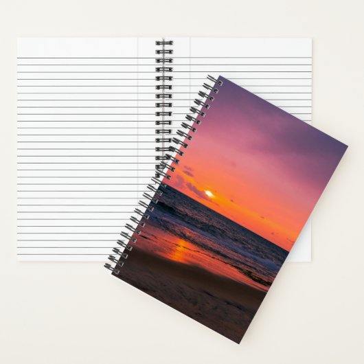 Sea and Sunset Notebook Notizblock (Innen)
